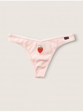 Докладніше про Бавовняні трусики-стрінги Victoria&#039;s Secret PINK - Peach Tint