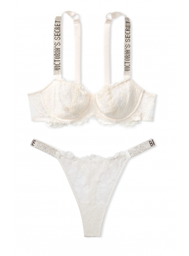 Фото Комплект для нареченої Wicked Unlined Lace Balconette від Victoria's Secret - Coconut White