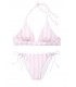 NEW! Стильний купальник Essential Halter Bikini від Victoria's Secret - Pink Stripes