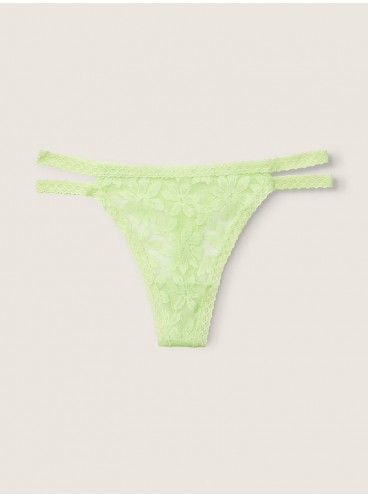 Трусики-стрінги Victoria's Secret PINK з колекції Lace Strappy - Icy Lime