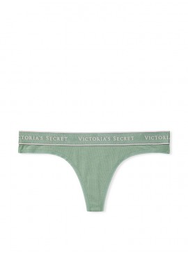 Фото Хлопковые трусики-стринги Victoria's Secret - Seasalt Green
