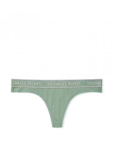 Хлопковые трусики-стринги Victoria's Secret - Seasalt Green