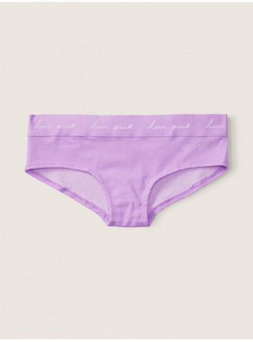 Хлопковые трусики-хипстер Victoria's Secret PINK - Purple Blush Shine