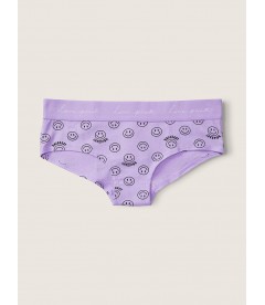Хлопковые трусики-хипстер Victoria's Secret PINK - Lavender Love Smiley Print