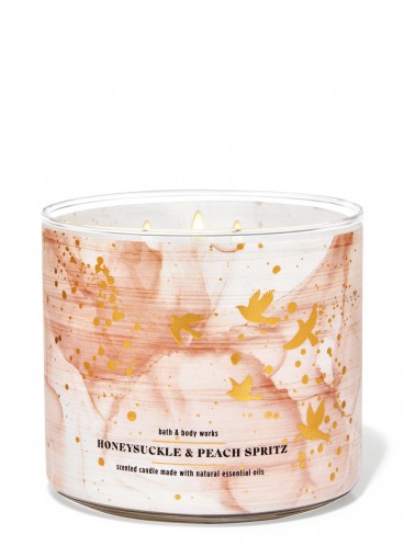 Свічка Honeysuckle & Peach Spritz від Bath and Body Works