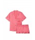 Сатинова піжама з шортиками від Victoria's Secret - Cocktail Pink Polka Dot
