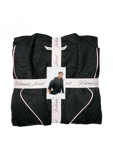Сатинова піжама від Victoria's Secret - Black Logo Jacquard