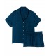 Сатиновая пижама с шортиками от Victoria's Secret - Academy Blue Logo Jacquard