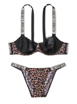 Фото Комплект Wicked Unlined Lace Balconette от Victoria's Secret - Nougat Leopard