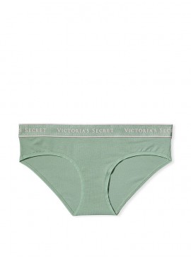 Фото Хлопковые трусики-хипстер Victoria's Secret из коллекции Cotton Logo - Sea Salt Green