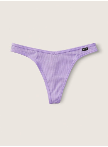 Хлопковые трусики-стринги Victoria's Secret PINK - Lavender Love