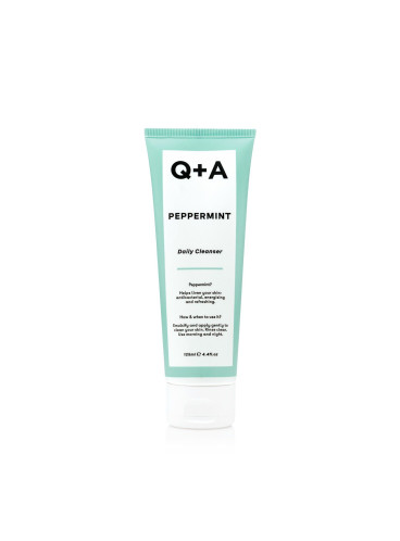 Очищающий гель для лица с мятой Q + A Peppermint Daily Cleanser