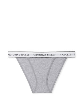 Фото Бавовняні трусики-бікіні Victoria's Secret із колекції Cotton Logo - Heather Grey