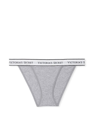 Хлопковые трусики-бикини Victoria's Secret из коллекции Cotton Logo - Heather Grey