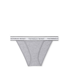 Бавовняні трусики-бікіні Victoria's Secret із колекції Cotton Logo - Heather Grey