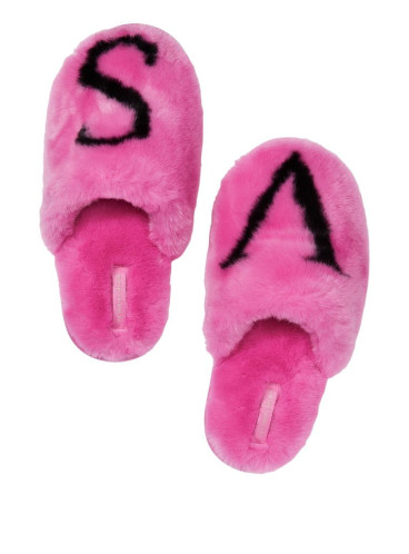 М'які тапочки Closed Toe Faux Fur від Victoria's Secret - Summer Pink