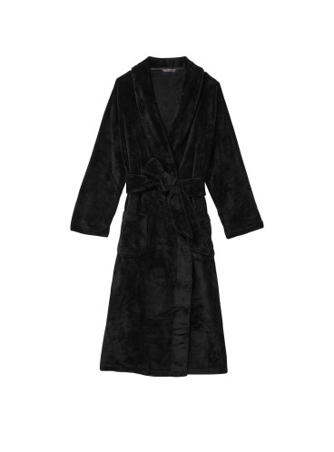 Довгий плюшевий халат від Victoria's Secret - Black
