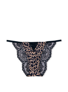 Докладніше про Трусики-чикіні з колекції Very Sexy Lace String від Victoria&#039;s Secret - Nougat Leopard