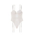 Шикарний пеньюар Shine Strap Lace Teddy with Garters від Victoria's Secret - Coconut White