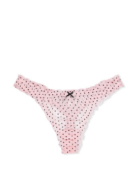Фото Трусики-стринги Ruffle Mesh Thong от Victoria's Secret - Pink Dot