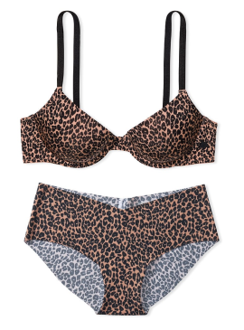 Фото Комплект Lightly-Lined Demi від Victoria's Secret - Sweet Praline Mini Leopard