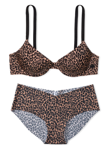 Комплект Lightly-Lined Demi от Victoria's Secret - Sweet Praline Mini Leopard