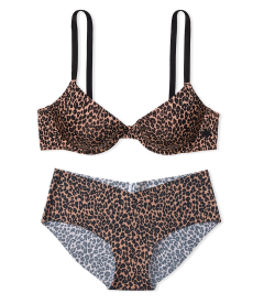 Комплект Lightly-Lined Demi від Victoria's Secret - Sweet Praline Mini Leopard