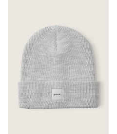 Стильна шапка Victoria's Secret PINK Beanie - Heather Stone Grey