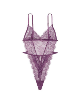 Фото Роскошный пеньюар Very Sexy Unlined Corded Lace Teddy от Victoria's Secret - Hothouse Violet