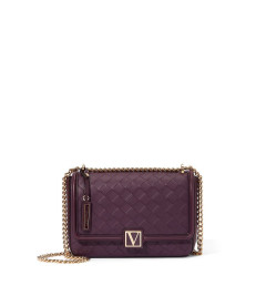 Стильная сумка Victoria Medium Shoulder Bag от Victoria's Secret - Black Violet Woven