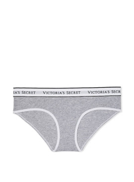 Докладніше про Бавовняні трусики-бікіні Victoria&#039;s Secret із колекції Cotton Logo - Medium Heather Grey