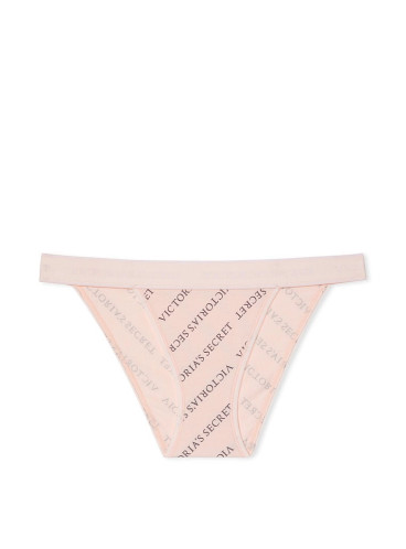 Трусики-танга Victoria's Secret из коллекции Stretch Cotton - Purest Pink Logo