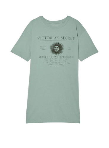 Затишна нічна сорочка Victoria's Secret Cotton Sleepshirt - Sage Dust