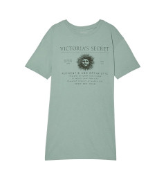 Уютная ночная рубашка Victoria's Secret Cotton Sleepshirt - Sage Dust