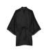 Сатиновый халат Victoria's Secret Lace Inset Robe - Black