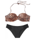 Стильний купальник Mallorca Twist-front Bandeau від Victoria's Secret - Natural Leopard