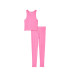 Уютная пижамка Victoria's Secret Ribbed Tank & Legging Set - Bright Hibiscus