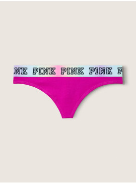 Фото Трусики-стринги Logo Thong от Victoria's Secret PINK - Future Pink