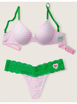 More about Комплект бeлья Wear Everywhere Push-Up от Victoria&#039;s Secret PINK - Pink Stripe Pink Originals