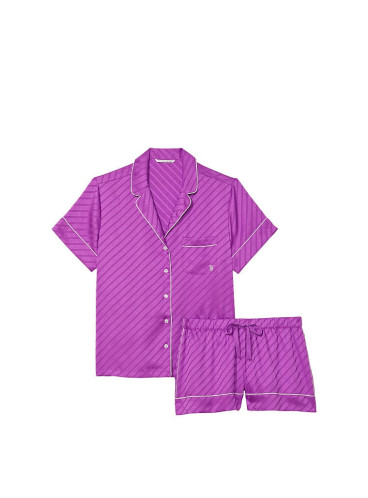Сатиновая пижама с шортиками от Victoria's Secret - Electric Violet