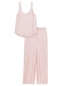 Фото Сатиновая пижама Satin Cami Wide-Leg от Victoria's Secret - Pink Zebra