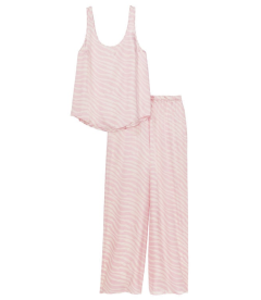 Сатиновая пижама Satin Cami Wide-Leg от Victoria's Secret - Pink Zebra
