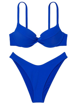Фото NEW! Стильный купальник Twist Removable Push-Up Brazilian от Victoria's Secret - Blue Oar