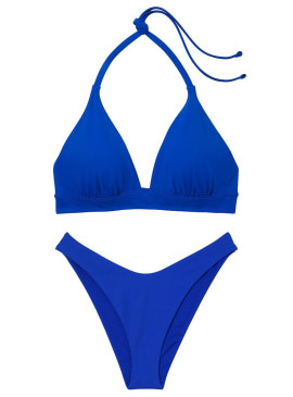 Фото NEW! Стильний купальник Halter Removable Push-Up Brazilian від Victoria's Secret - Blue Oar