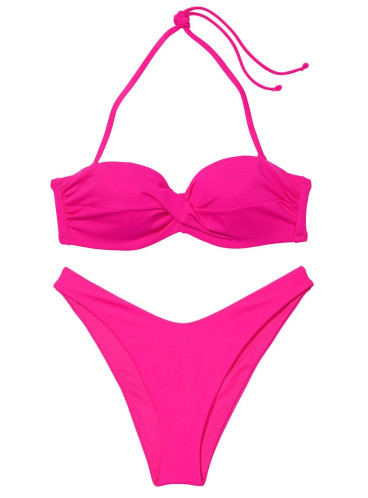 NEW! Стильний купальник Twist Bandeau Brazilian від Victoria's Secret - Forever Pink