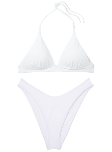 NEW! Стильний купальник Halter Removable Push-Up Brazilian від Victoria's Secret - White
