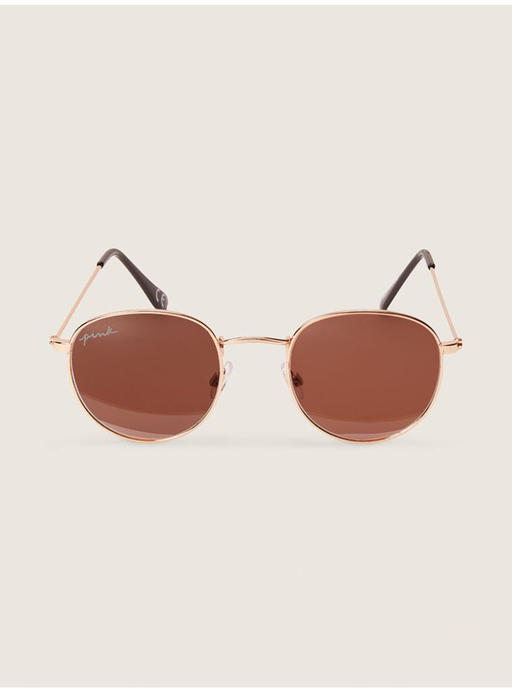 Round sunglasses cheap rose gold