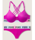 Комплект бeлья с Push-Up из серии Wear Everywhere от Victoria's Secret PINK - Dahlia Magenta