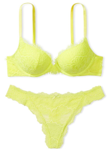 Комплект белья с Push-Up из серии Dream Angels от Victoria's Secret - Lime Citron