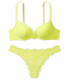 Комплект белья с Push-Up из серии Dream Angels от Victoria's Secret - Lime Citron